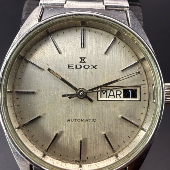 Edox automático vintage suizo día y fecha — segunda foto